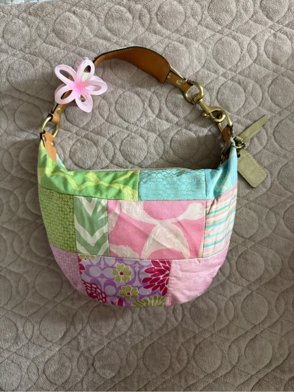 Coach Vintage Y2K colorful patchwork shoulder bag